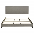 Pemberly Row Fabric Upholstered Eastern King Panel Bed in Taupe