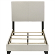 Pemberly Row Fabric Upholstered Twin Panel Bed in Cream Finish