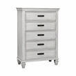 Pemberly Row 5-Piece Eastern King Bedroom Set in Distressed White