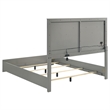 Pemberly Row 4-Piece Eastern King High Gloss Bedroom Set in Grey