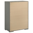 Pemberly Row 5-Piece Eastern King High Gloss Bedroom Set in Grey