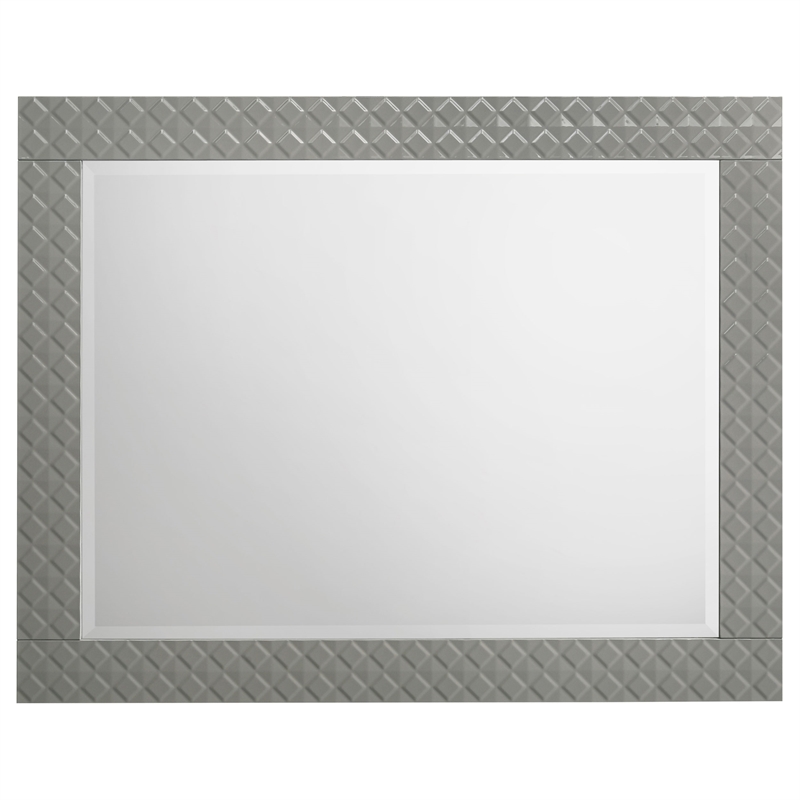 Pemberly Row 4-Piece Queen High Gloss Bedroom Set in Grey Finish