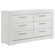 Pemberly Row 5-Piece Queen High Gloss Bedroom Set in White Finish