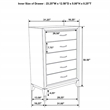 Pemberly Row 5-Piece 56-Inch Wood Queen Bedroom Set in Gray Oak