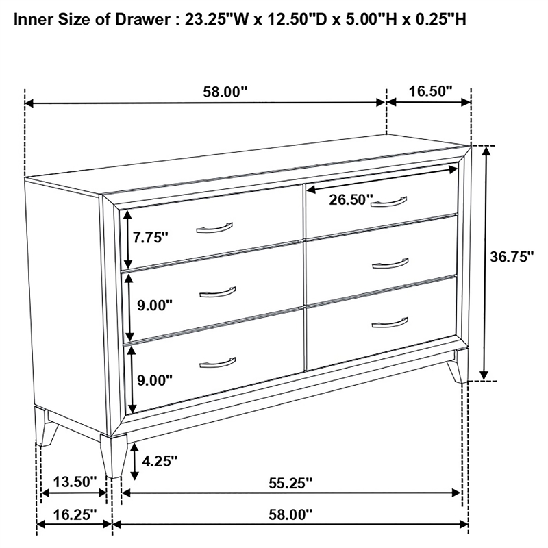 Pemberly Row 5-Piece 56-Inch Wood Queen Bedroom Set in Gray Oak