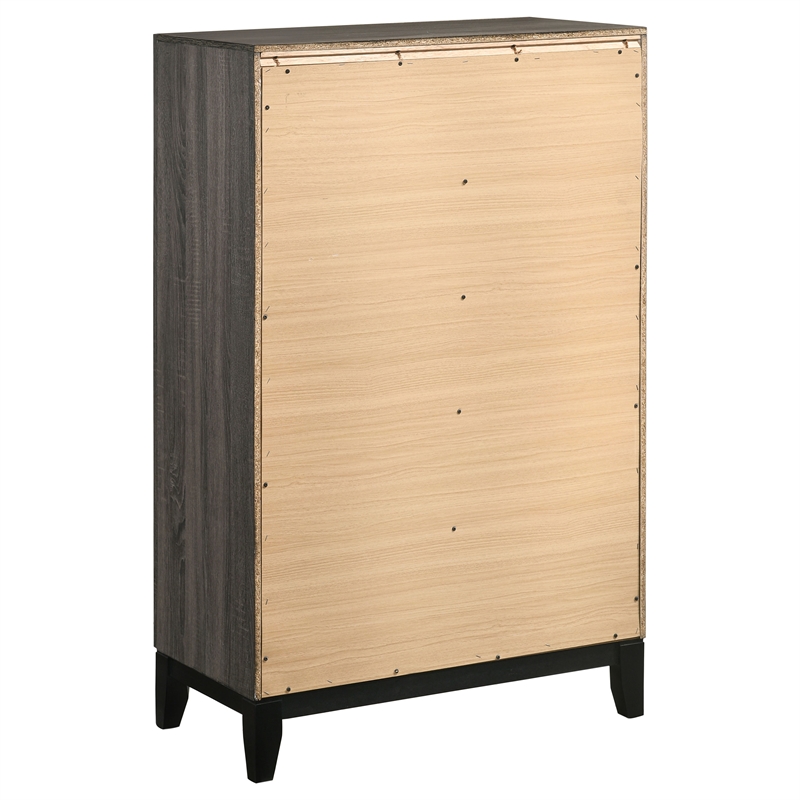 Pemberly Row 5-Piece 56-Inch Wood Queen Bedroom Set in Gray Oak
