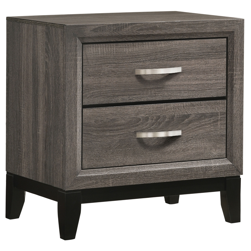 Pemberly Row 5-Piece 56-Inch Wood Queen Bedroom Set in Gray Oak