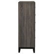 Pemberly Row Mid-Century 5-Drawer Bedroom Chest in Grey Oak Finish