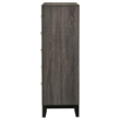 Pemberly Row Mid-Century 5-Drawer Bedroom Chest in Grey Oak Finish