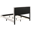 Pemberly Row Glam Upholstered California King Panel Bed in White