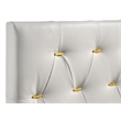 Pemberly Row Glam Upholstered California King Panel Bed in White