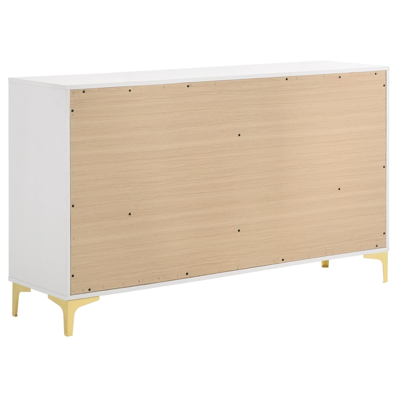 Pemberly Row 5-Piece California King Glam Bedroom Set in White
