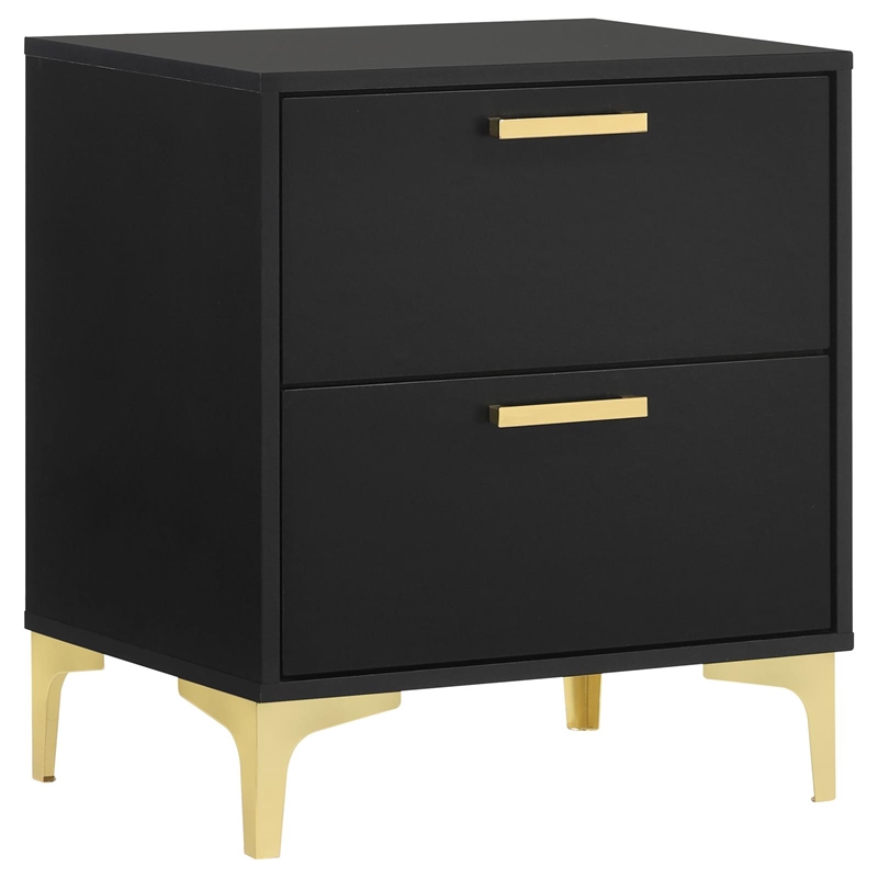 Pemberly Row 5-Piece California King Glam Bedroom Set in Black