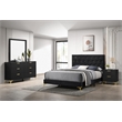 Pemberly Row 4-Piece Eastern King Glam Bedroom Set in Black Finish