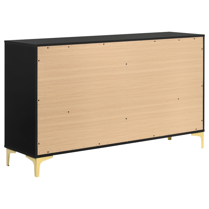Pemberly Row 4-Piece California King Glam Bedroom Set in Black