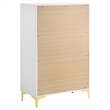 Pemberly Row 5-Piece Eastern King Glam Bedroom Set in White Finish