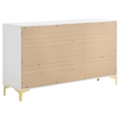 Pemberly Row 5-Piece Eastern King Glam Bedroom Set in White Finish