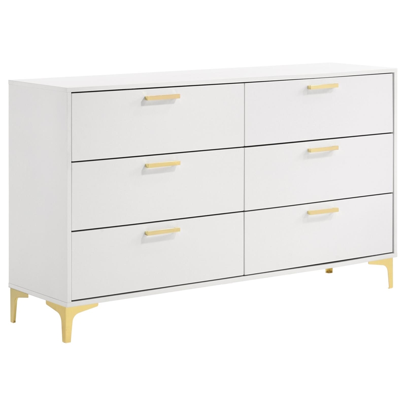 Pemberly Row 4-Piece Queen Glam Upholstered Bedroom Set in White