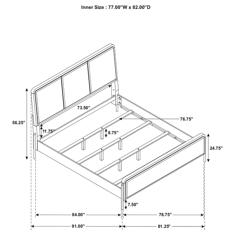 Pemberly Row 5-Piece Eastern King Bedroom Set in Cream and Sand Wash