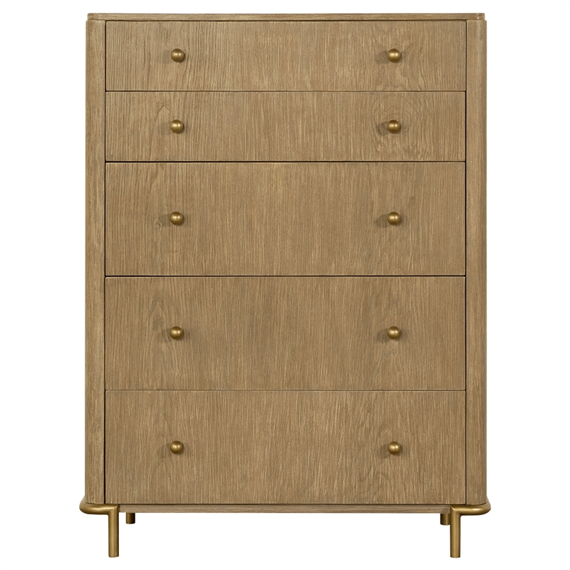 Pemberly Row 5-Piece Queen Bedroom Set in Cream and Sand Wash