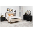Pemberly Row 4-Piece Eastern King Bedroom Set in Cream and Black