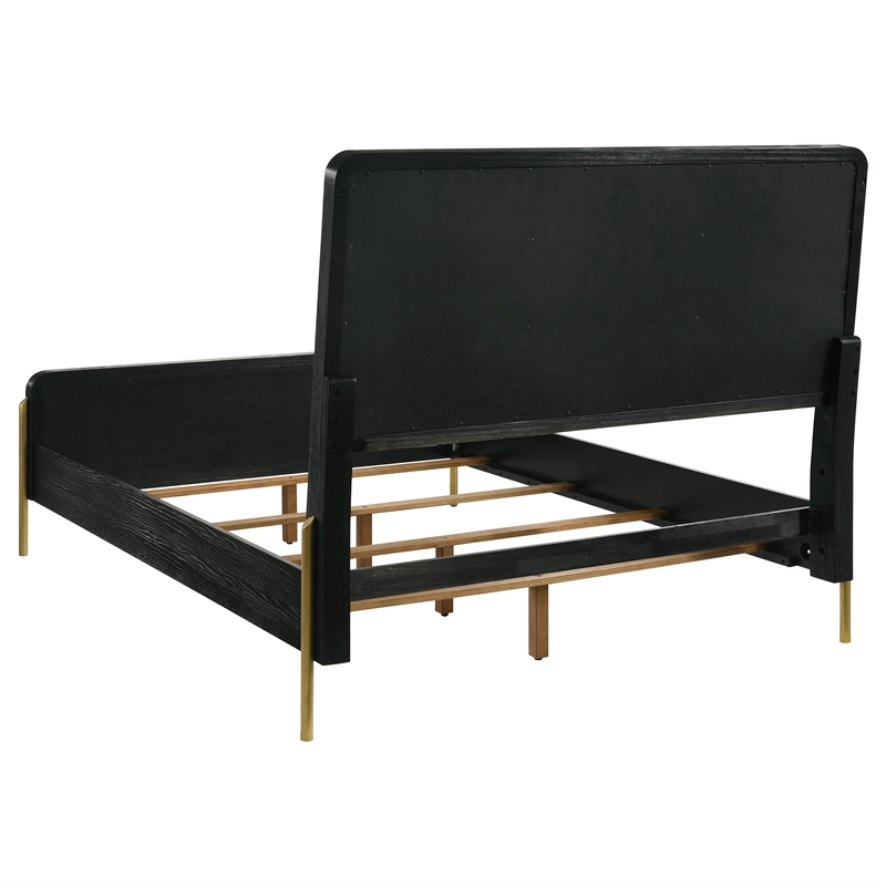Pemberly Row 4-Piece Eastern King Bedroom Set in Cream and Black