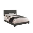 Pemberly Row Nailhead Upholstered Eastern King Bed in Charcoal