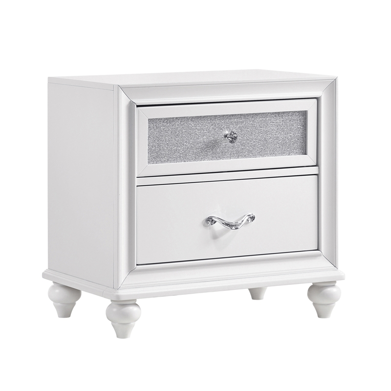 Pemberly Row 5-Piece California King Crystal Bedroom Set in White