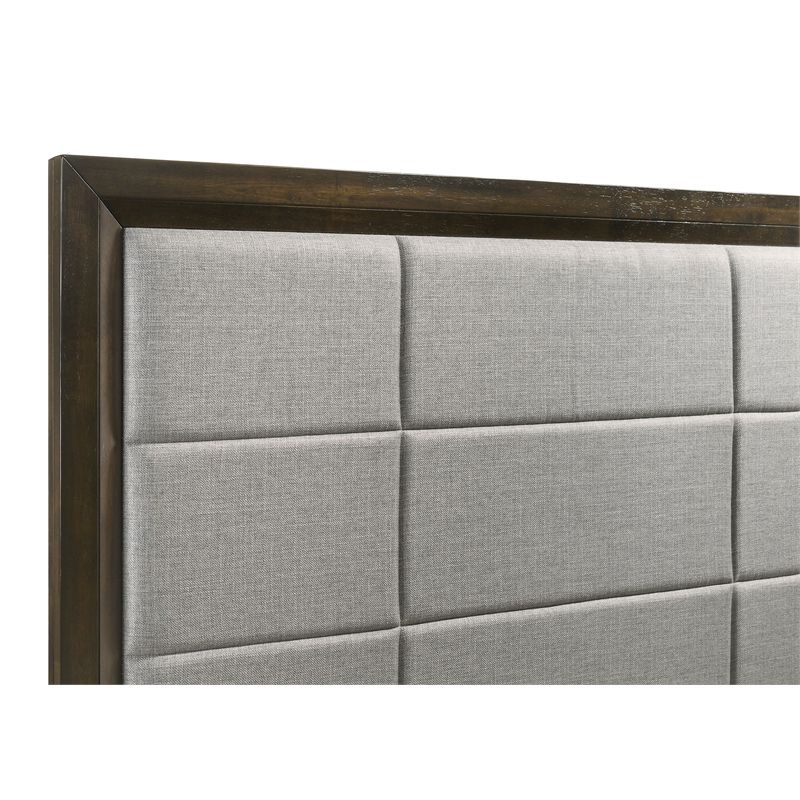 Pemberly Row 4-Piece Queen Panel Bedroom Set in Dark Oak and Gray