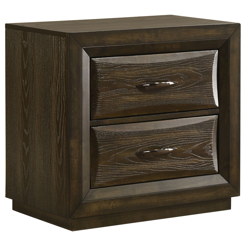 Pemberly Row 4-Piece Queen Panel Bedroom Set in Dark Oak and Gray