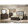 Pemberly Row 5-Piece Queen Panel Bedroom Set in Dark Oak and Gray