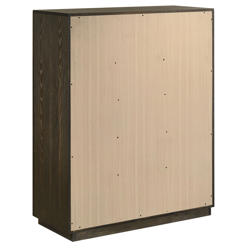 Pemberly Row 5-Piece Queen Panel Bedroom Set in Dark Oak and Gray