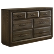 Pemberly Row 5-Piece Queen Panel Bedroom Set in Dark Oak and Gray