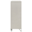 Pemberly Row 5-Drawer Diamond Star Bedroom Chest in Pearl White