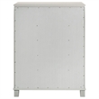 Pemberly Row 5-Drawer Diamond Star Bedroom Chest in Pearl White