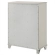 Pemberly Row 5-Drawer Diamond Star Bedroom Chest in Pearl White