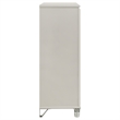 Pemberly Row 5-Drawer Diamond Star Bedroom Chest in Pearl White