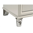 Pemberly Row 5-Drawer Diamond Star Bedroom Chest in Pearl White