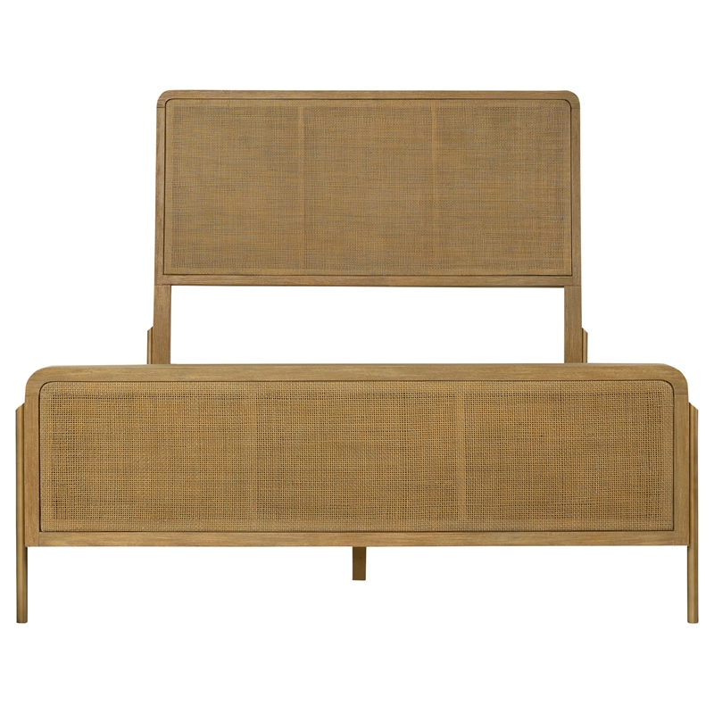 Pemberly Row 5-Piece California King Cane Bedroom Set in Sand Wash