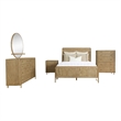 Pemberly Row 5-Piece California King Cane Bedroom Set in Sand Wash