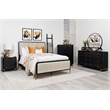 Pemberly Row 5-Piece Eastern King Bedroom Set in Cream and Black