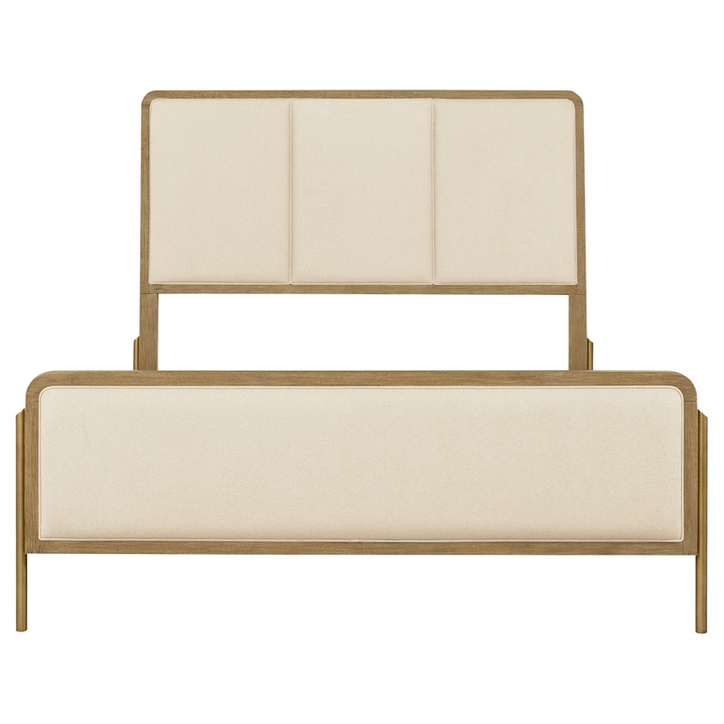 Pemberly Row 56-Inch Eastern King Panel Bed in Cream and Sand Wash