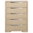 Pemberly Row Contemporary 5-Drawer Chest of Drawers in Light Elm