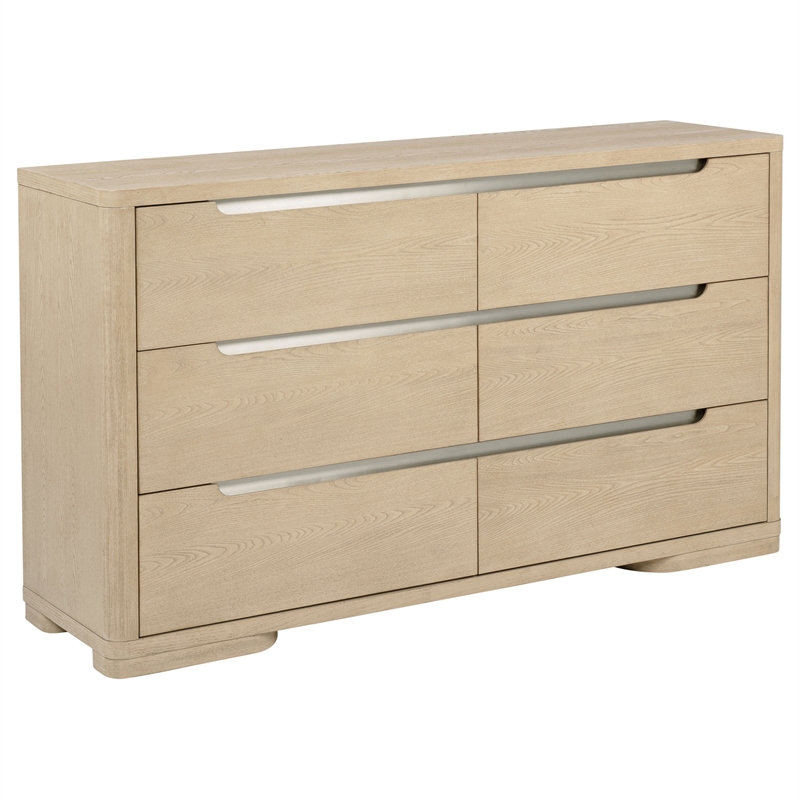 Pemberly Row 5-Piece Eastern King Bedroom Set in Light Elm Finish