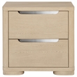 Pemberly Row 2-Drawer Nightstand Bedside Table in Light Elm Finish