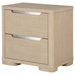 Pemberly Row 2-Drawer Nightstand Bedside Table in Light Elm Finish