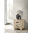 Pemberly Row 2-Drawer Nightstand Bedside Table in Weathered Oak