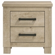 Pemberly Row 2-Drawer Nightstand Bedside Table in Weathered Oak