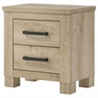 Pemberly Row 2-Drawer Nightstand Bedside Table in Weathered Oak