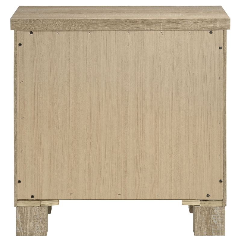 Pemberly Row 2-Drawer Nightstand Bedside Table in Weathered Oak